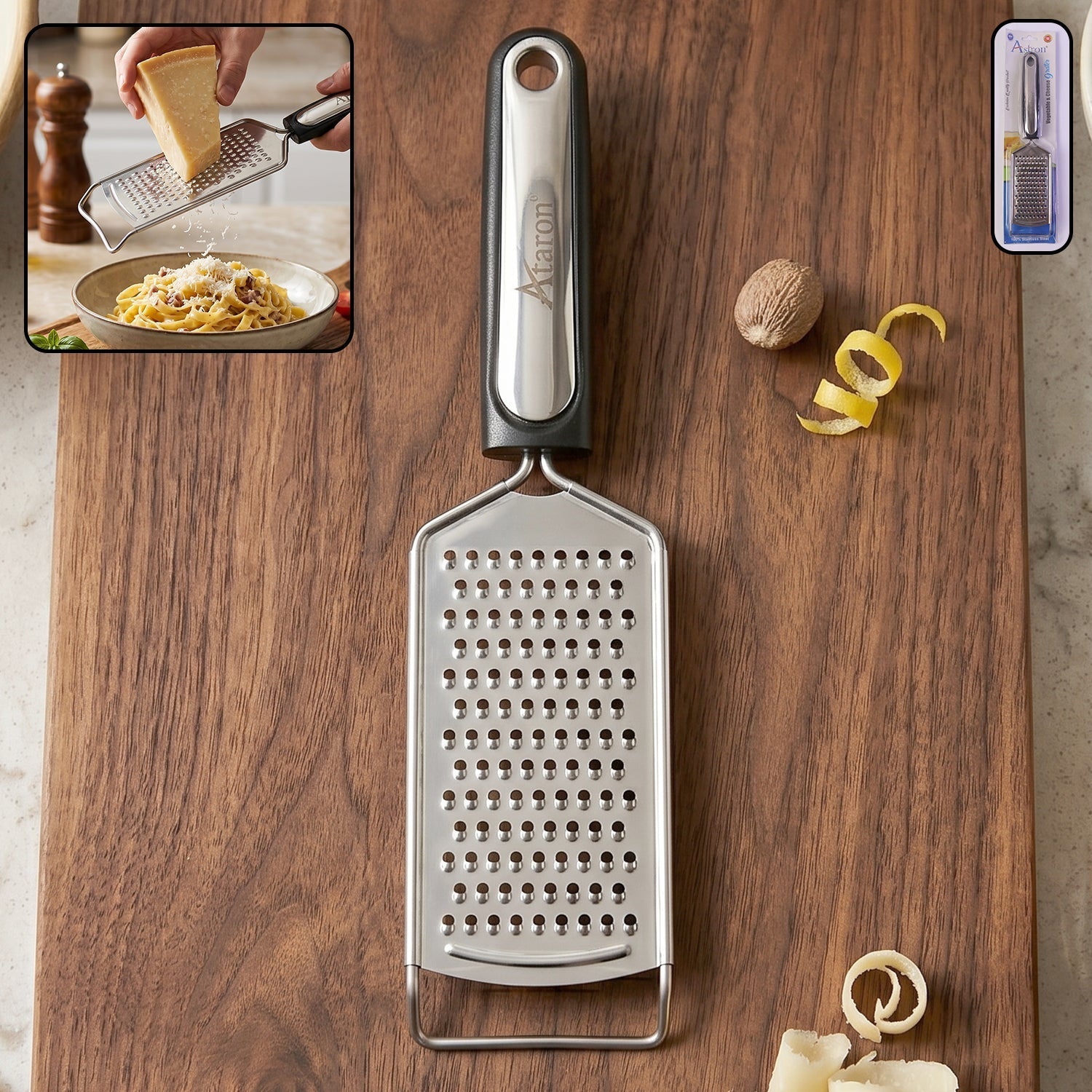 Stainless Steel Cheese Grater Compact & Easy to Store for Kitchen Use