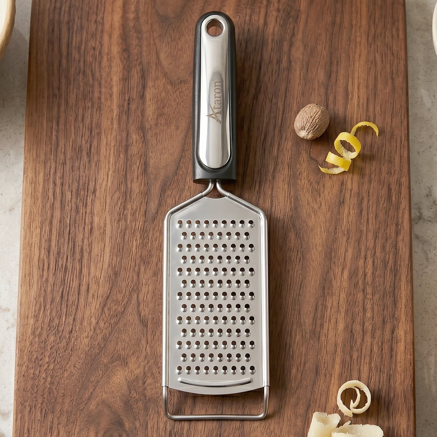 Stainless Steel Cheese Grater Compact & Easy to Store for Kitchen Use - Front View