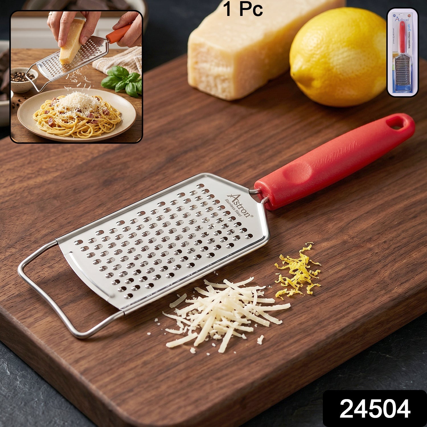 Kitchen Grater Multipurpose Stainless Steel Design for Easy Food Prep - Side View