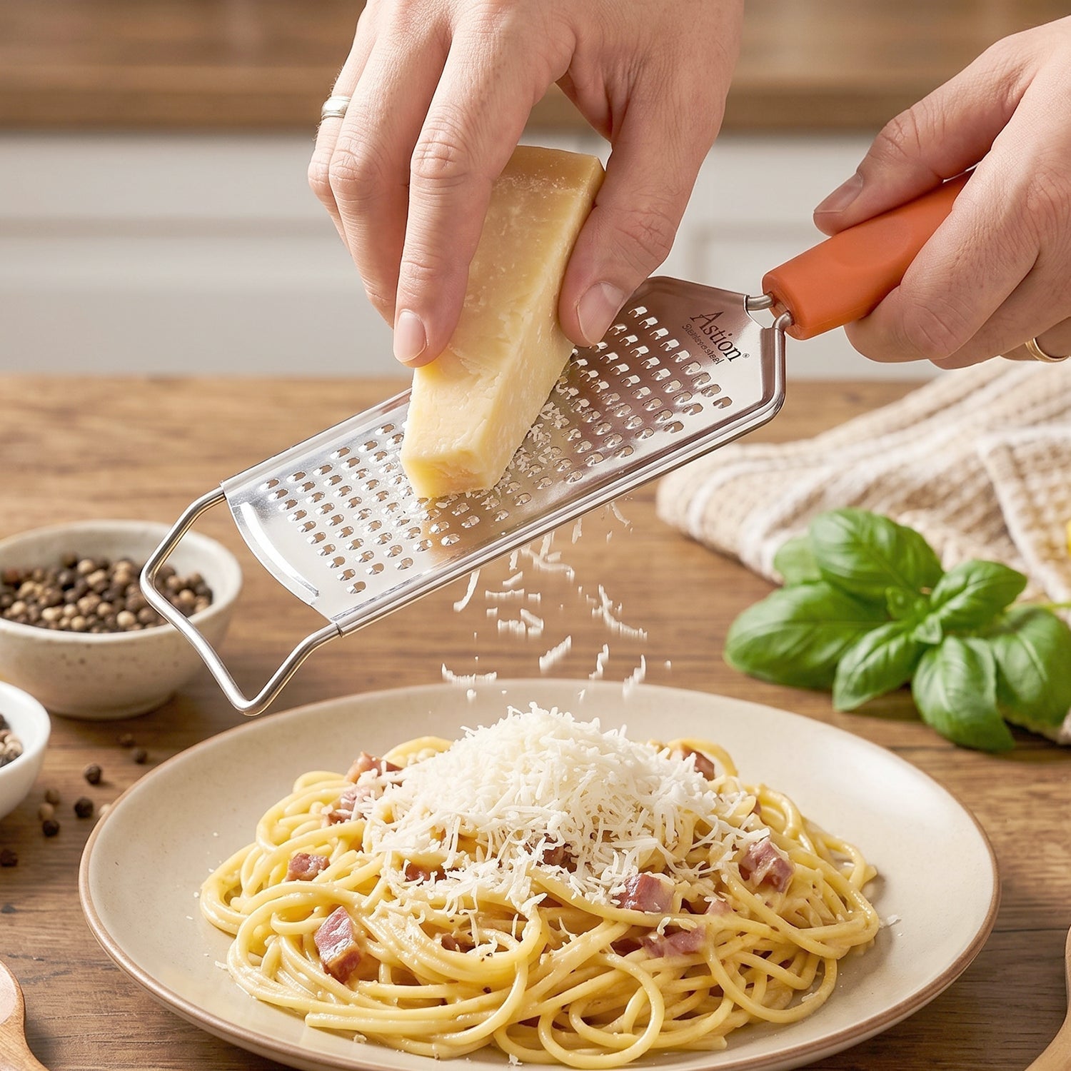 Kitchen Grater Multipurpose Stainless Steel Design for Easy Food Prep - Back View