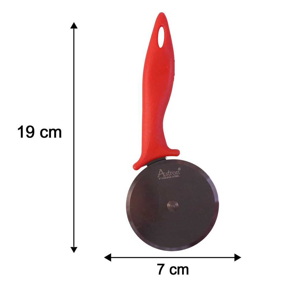 Stainless Steel Pizza Cutter Sharp Slicer with Comfortable Handle - Detail View 6