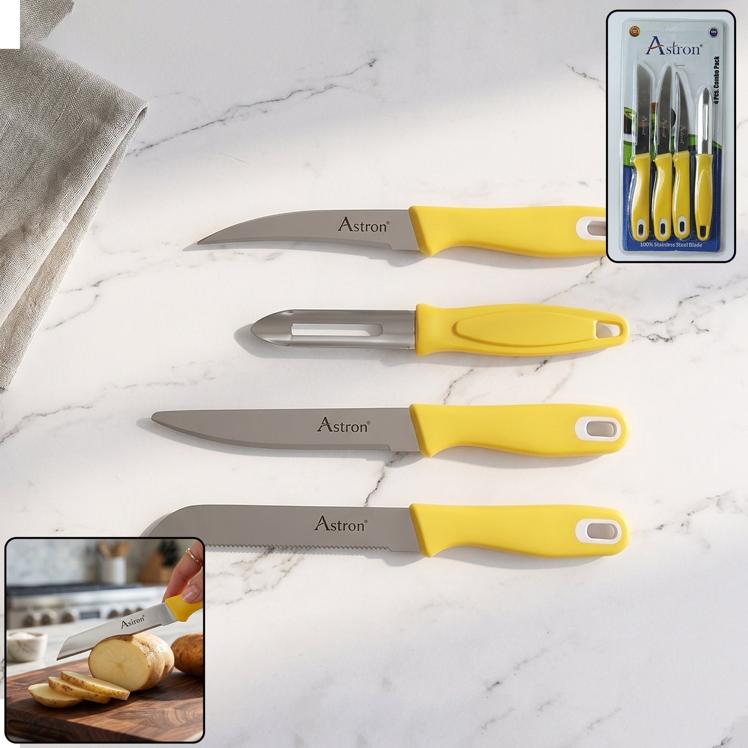 Kitchen Knife Set Durable & Sharp for Everyday Cooking