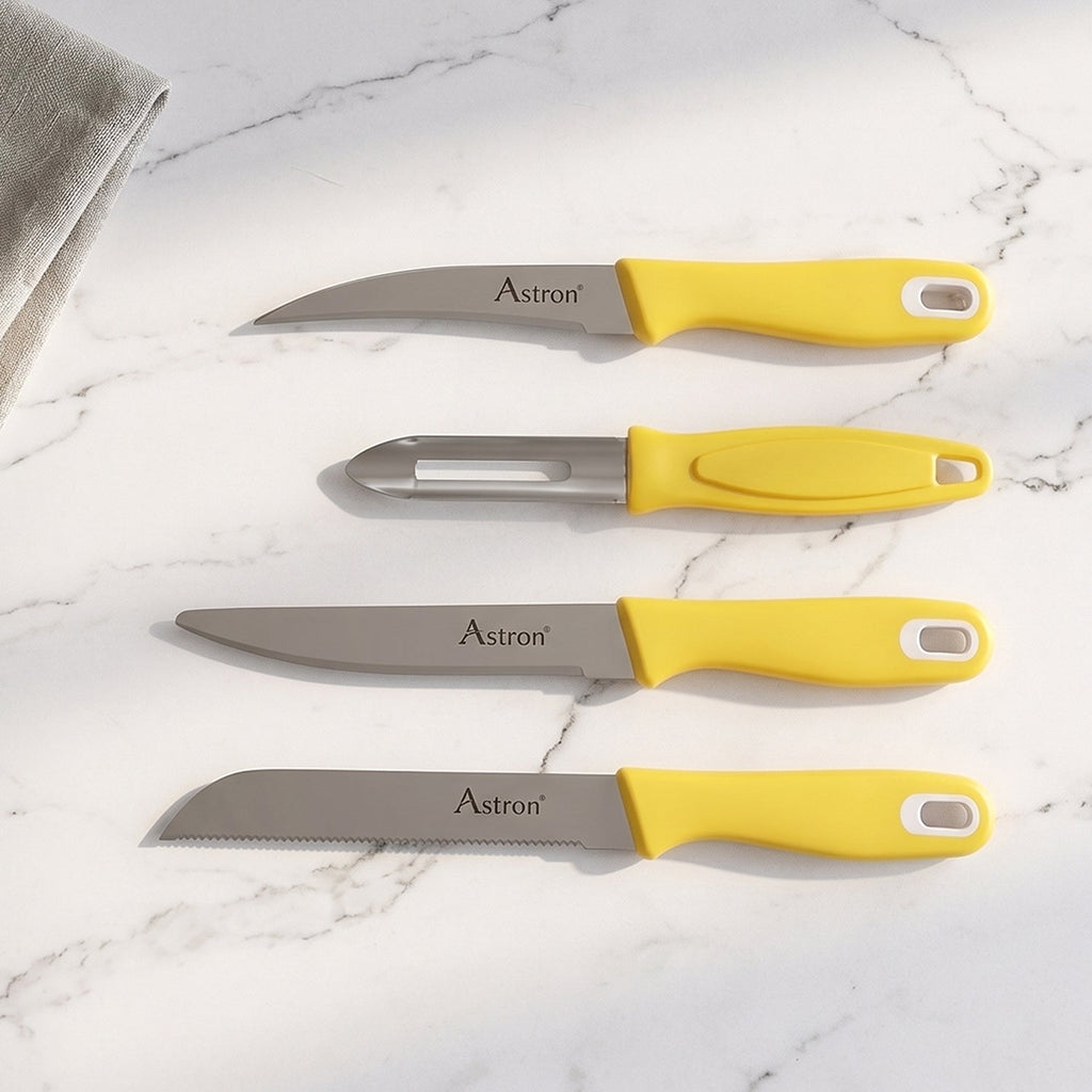 Kitchen Knife Set Durable & Sharp for Everyday Cooking - Front View