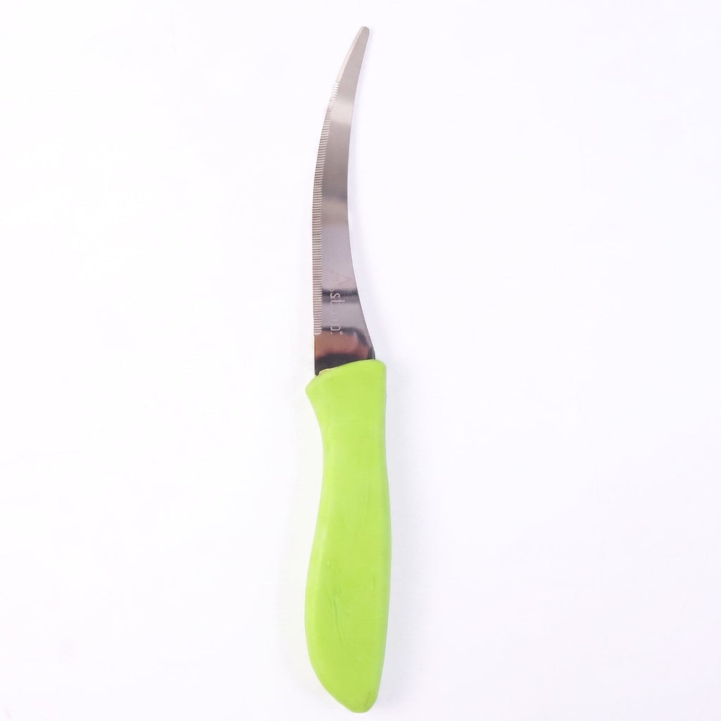 Kitchen Utility Knife Sharp, Curved Serrated Blade for Precise Cutting - Detail View 5