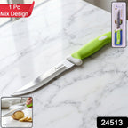 Kitchen Utility Knife Sharp Stainless Steel Blade & Ergonomic Handle - Front View