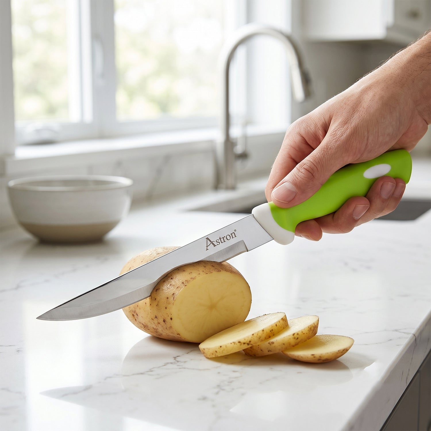 Kitchen Utility Knife Sharp Stainless Steel Blade & Ergonomic Handle - Detail View 8