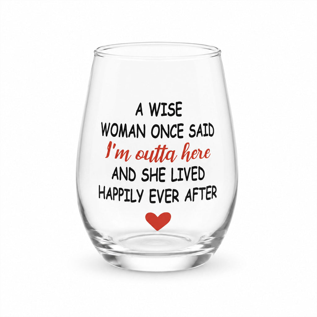 Printed Quote Stemless Glass Tumbler - Fun & Elegant Drinkware - Detail View 5