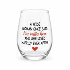 Printed Quote Stemless Glass Tumbler - Fun & Elegant Drinkware - Detail View 5