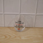Printed Quote Stemless Glass Tumbler - Fun & Elegant Drinkware - Detail View 6
