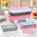Kids Car Shape Lunch Box with Wheels Fun and Leakproof Design