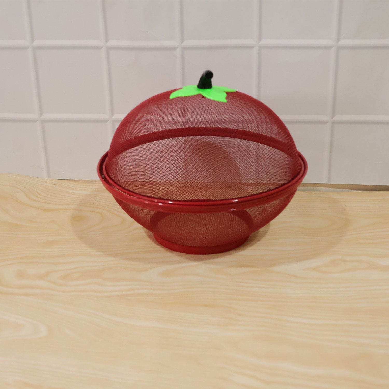 Apple Shaped Metal Net Fruit Basket Stylish Kitchen Storage - Detail View 7