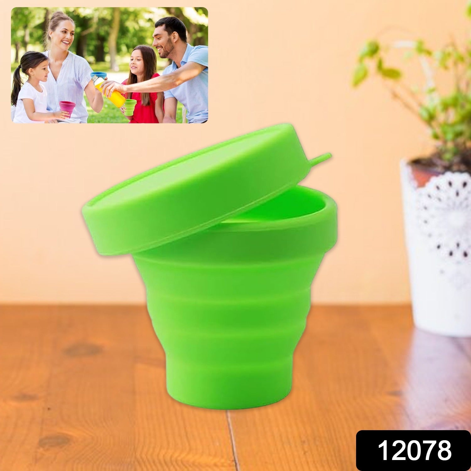 Foldable Silicone Travel Mug Leakproof & Portable | Hydrozilla - Side View