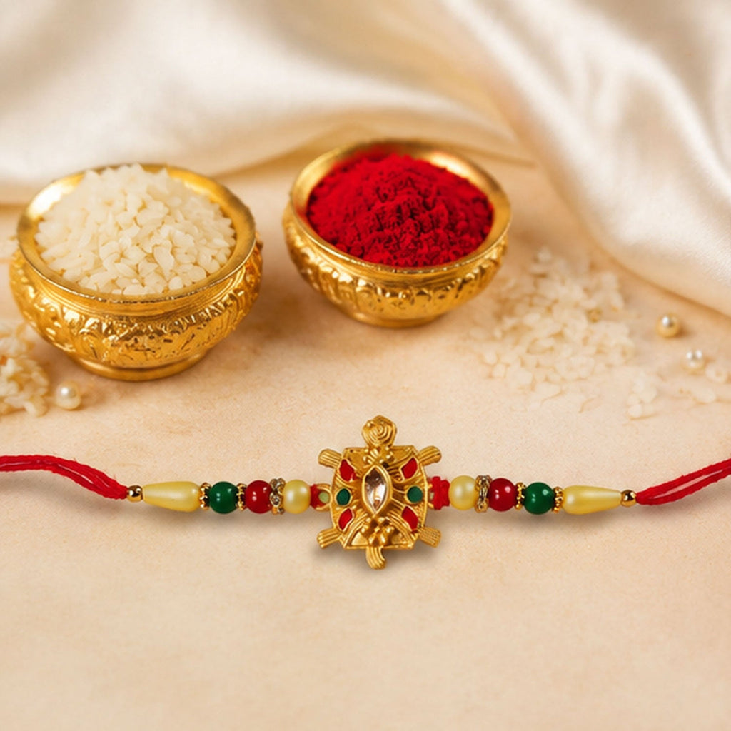 ALVENZA Turtle Rakhi Symbol of Strength Protection for Brother