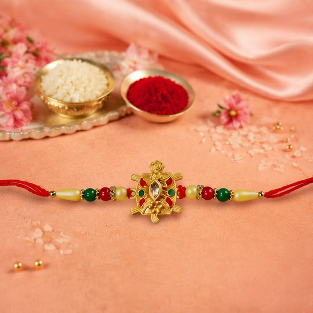 ALVENZA Turtle Rakhi Symbol of Strength Protection for Brother