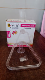 ABS Towel Ring Holder Unbreakable Square Wall Mount | BathNova - Detail View 7