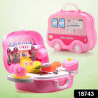 Kids Kitchen Play Set 23-Piece Portable Pretend Play | Aditi - Side View