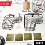 ALVENZA Metal Shower Shelf 2-Pack – Rustproof No-Drill Corner Organizer