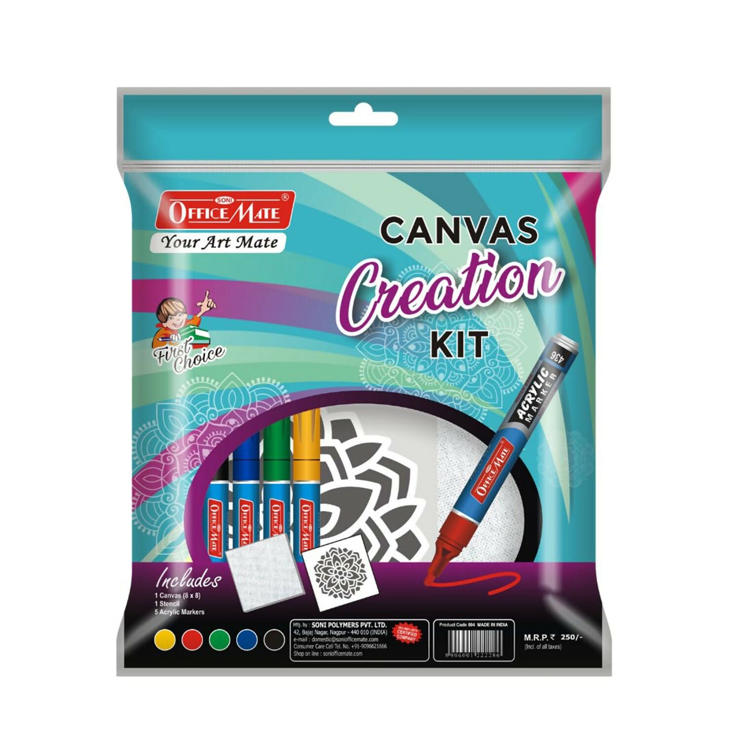 ALVENZA DIY Canvas Creation Kit – Fun & Creative Art for Kids