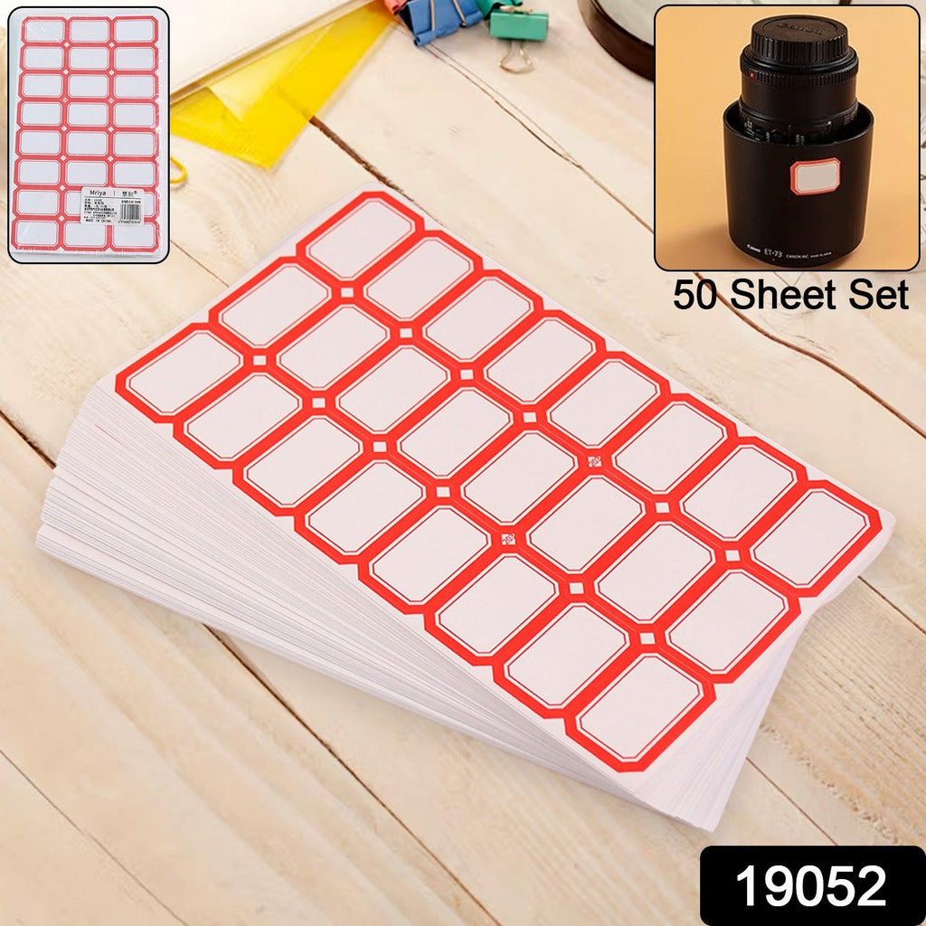 Writable Label Stickers Easy to Use with Red Border for Clarity - Side View