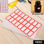 Writable Label Stickers Easy to Use with Red Border for Clarity - Side View