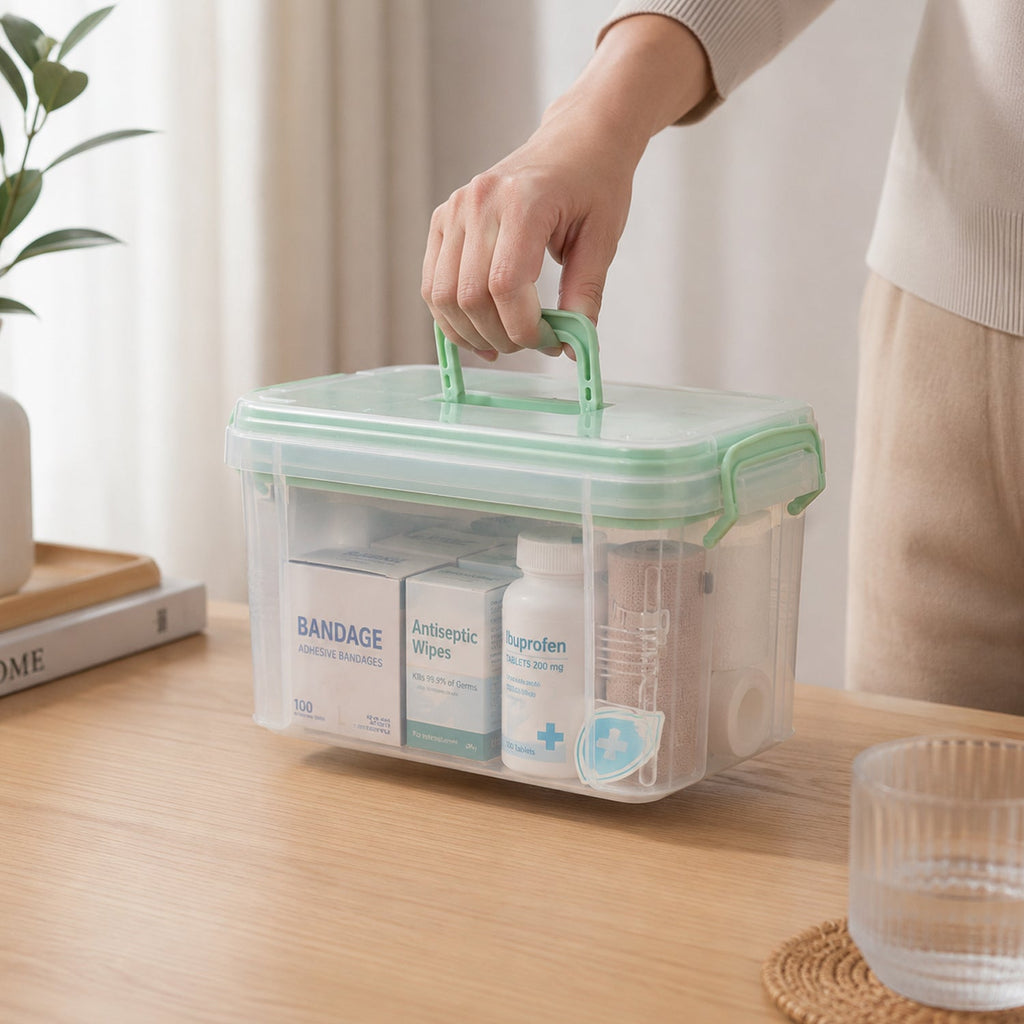 Plastic Medicine Storage Box – Secure Locking & Portable Design