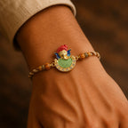 ALVENZA Auspicious Lord Ganesha Designer Meenakari Rakhi for Brother Gift Set