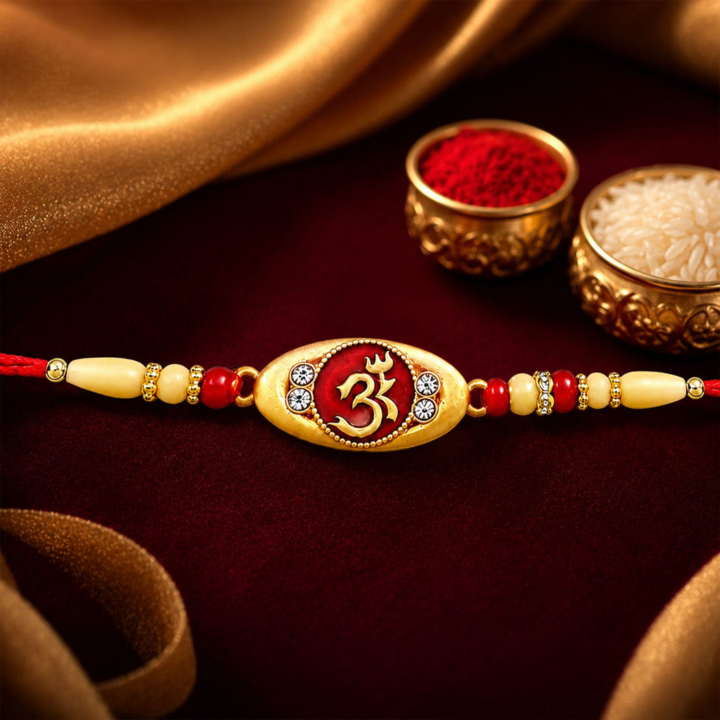 ALVENZA Spiritual Om Rakhi – Auspicious Sacred Protection for Brothers