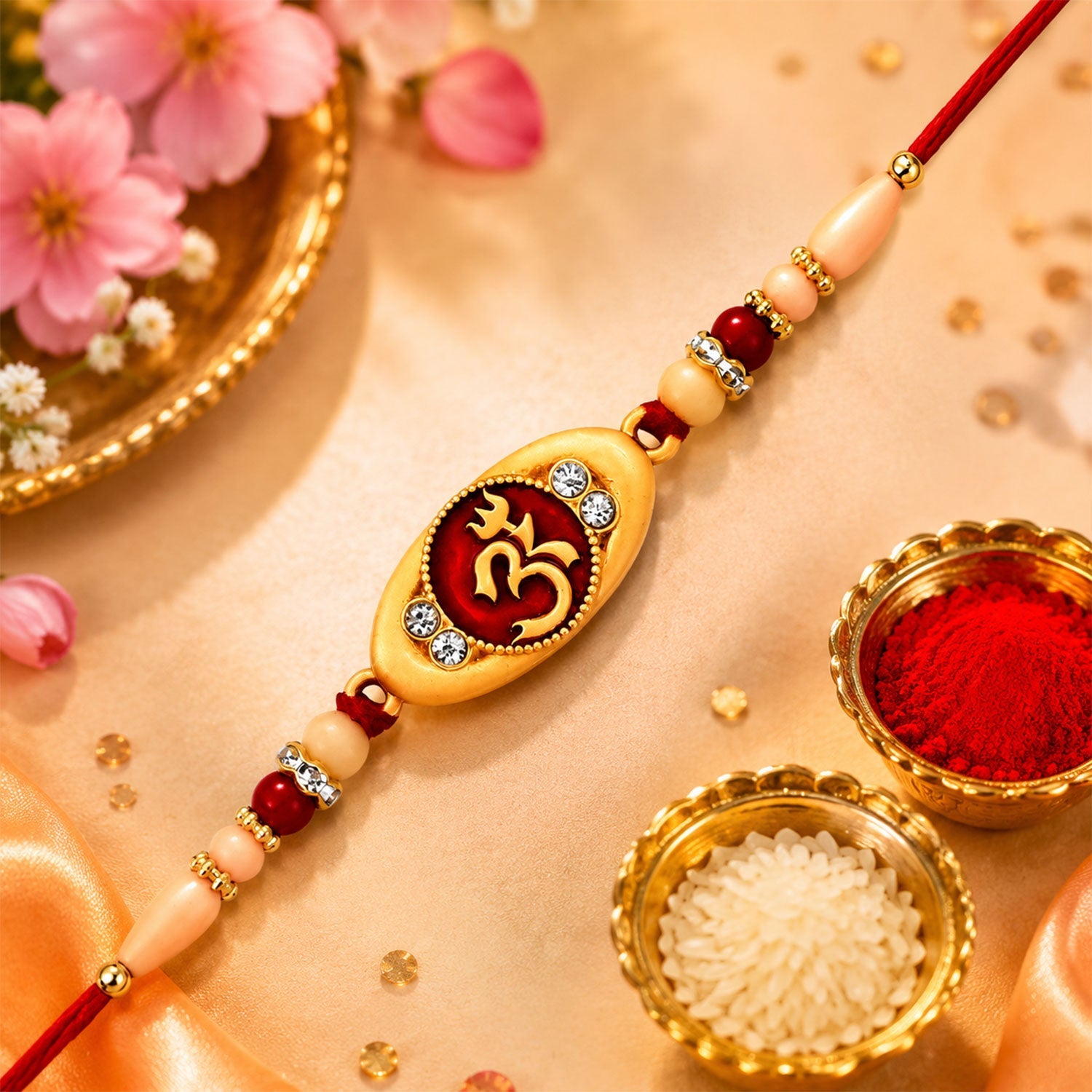 ALVENZA Spiritual Om Rakhi – Auspicious Sacred Protection for Brothers