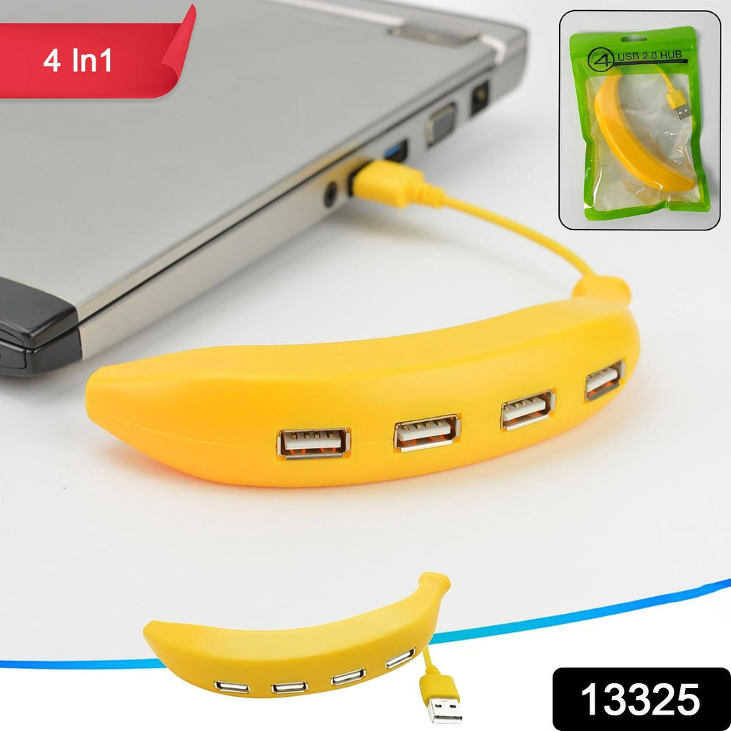 ALVENZA Banana Shape USB Hub – 4-Port 2.0 Splitter | Wiregenix