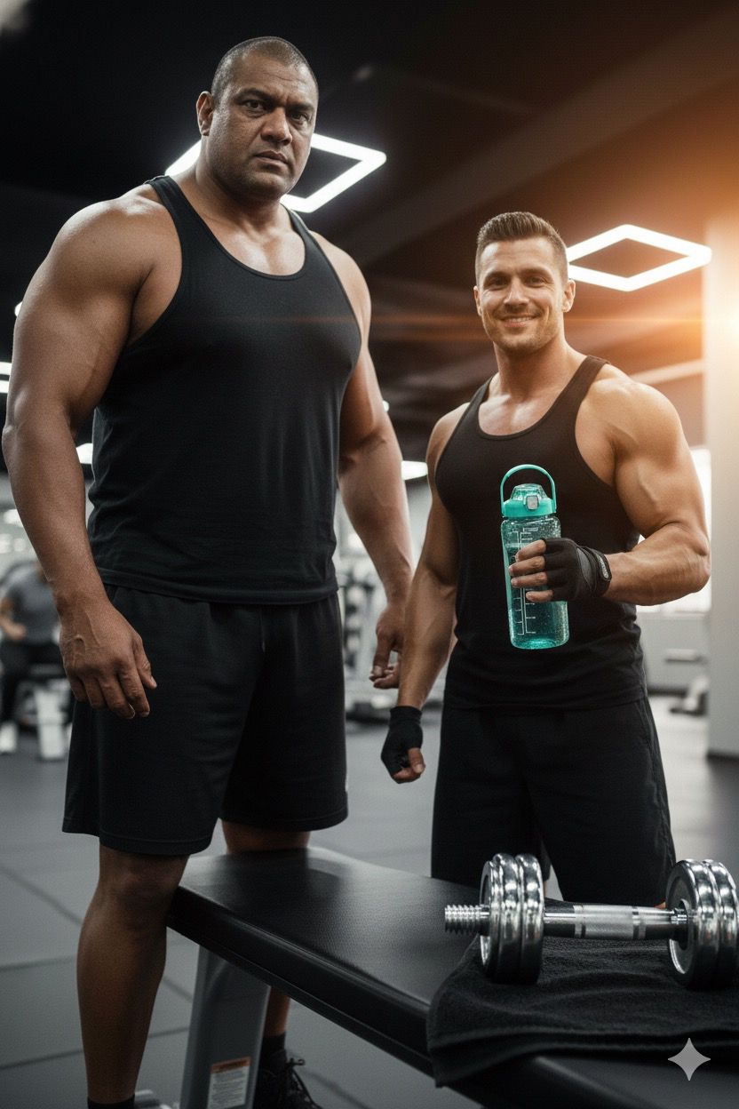ALVENZA Motivational Water Bottle 2 L – BPA-Free Sipper with Time Marker
