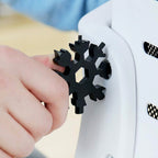 Snowflake Multi-Tool 18-in-1 Stainless Steel Pocket Tool | BoltForce - Front View