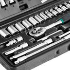 ALVENZA Socket Set – 46 Pcs 1/4" Drive Tool Kit | RaceVault