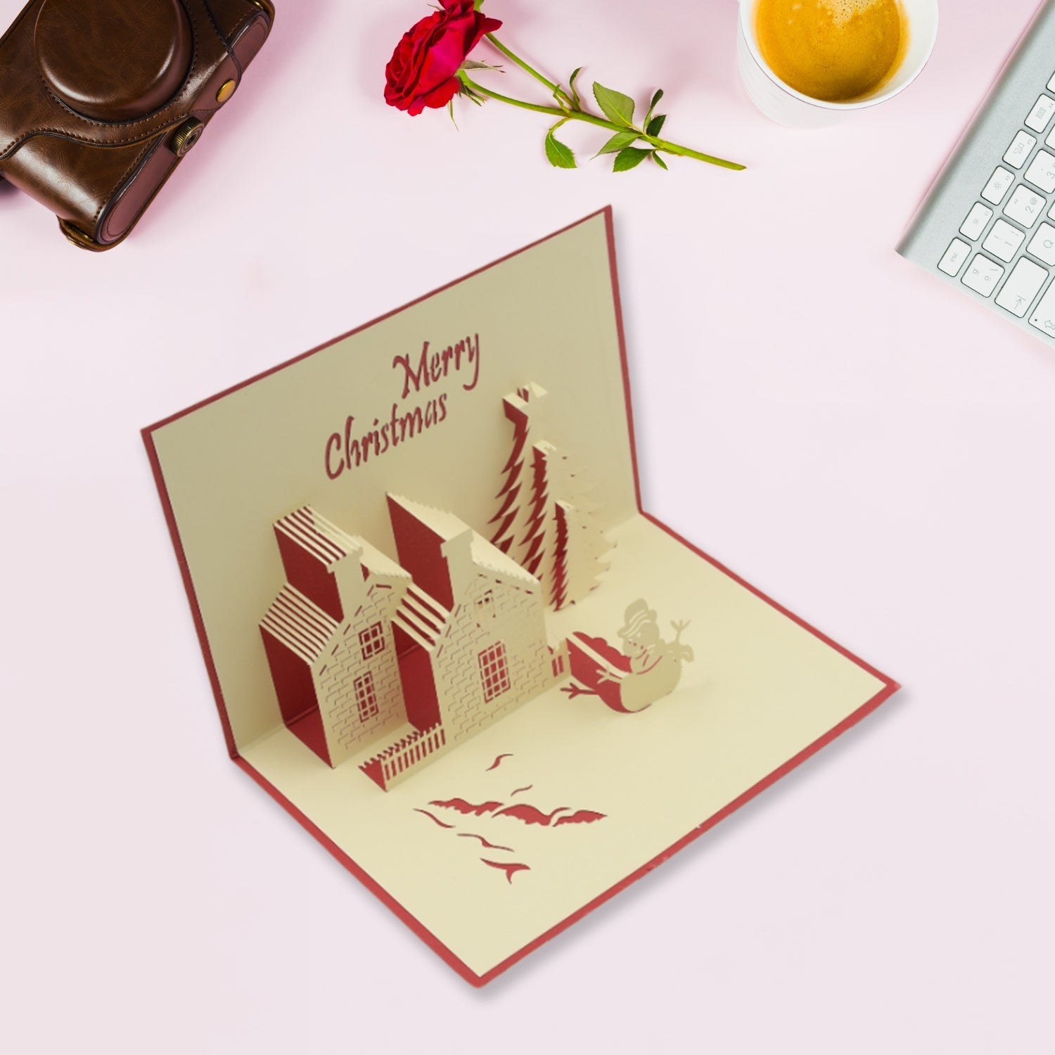 3D Paper Wish Card Unique Pop-Up Greeting Cards | TinyMystery - Back View