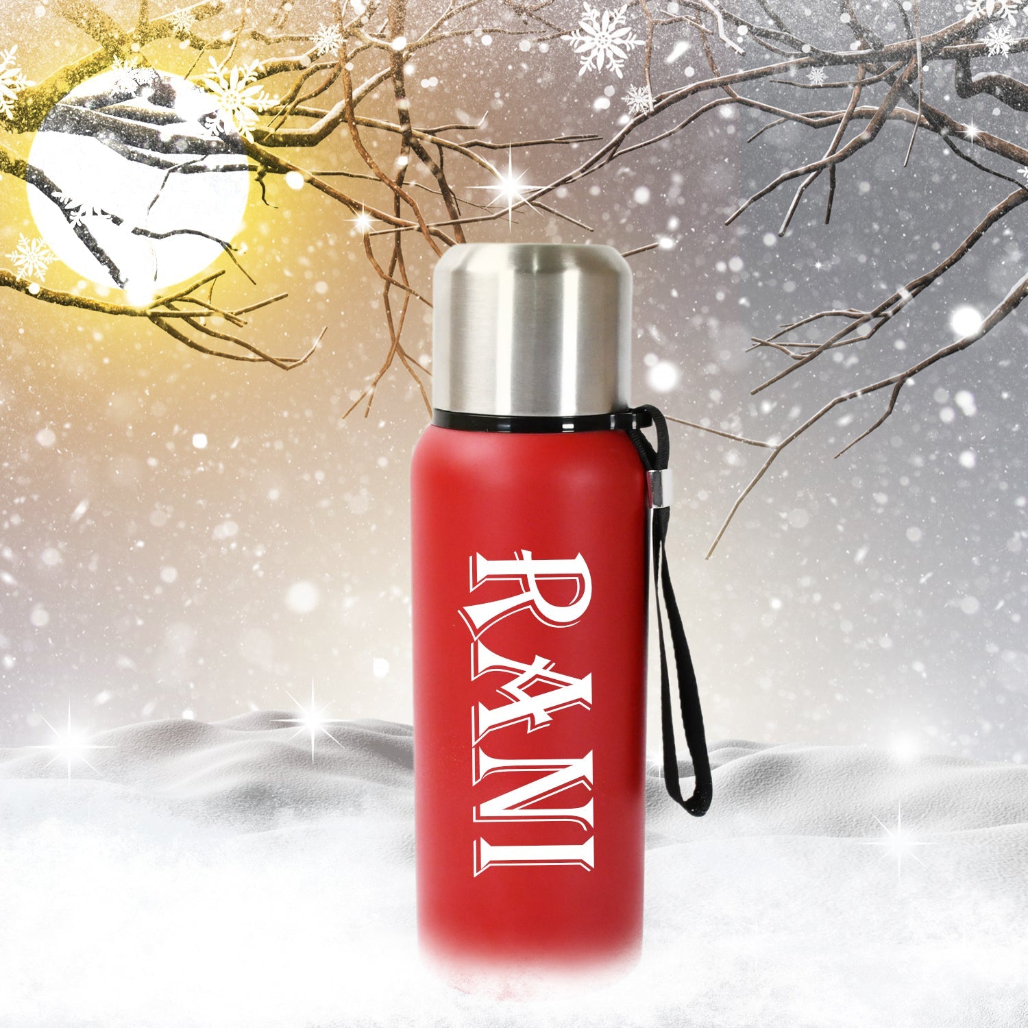 ALVENZA Personalized Stainless Steel Water Bottle – 600ml Leak-Proof Thermos | CustomSpot