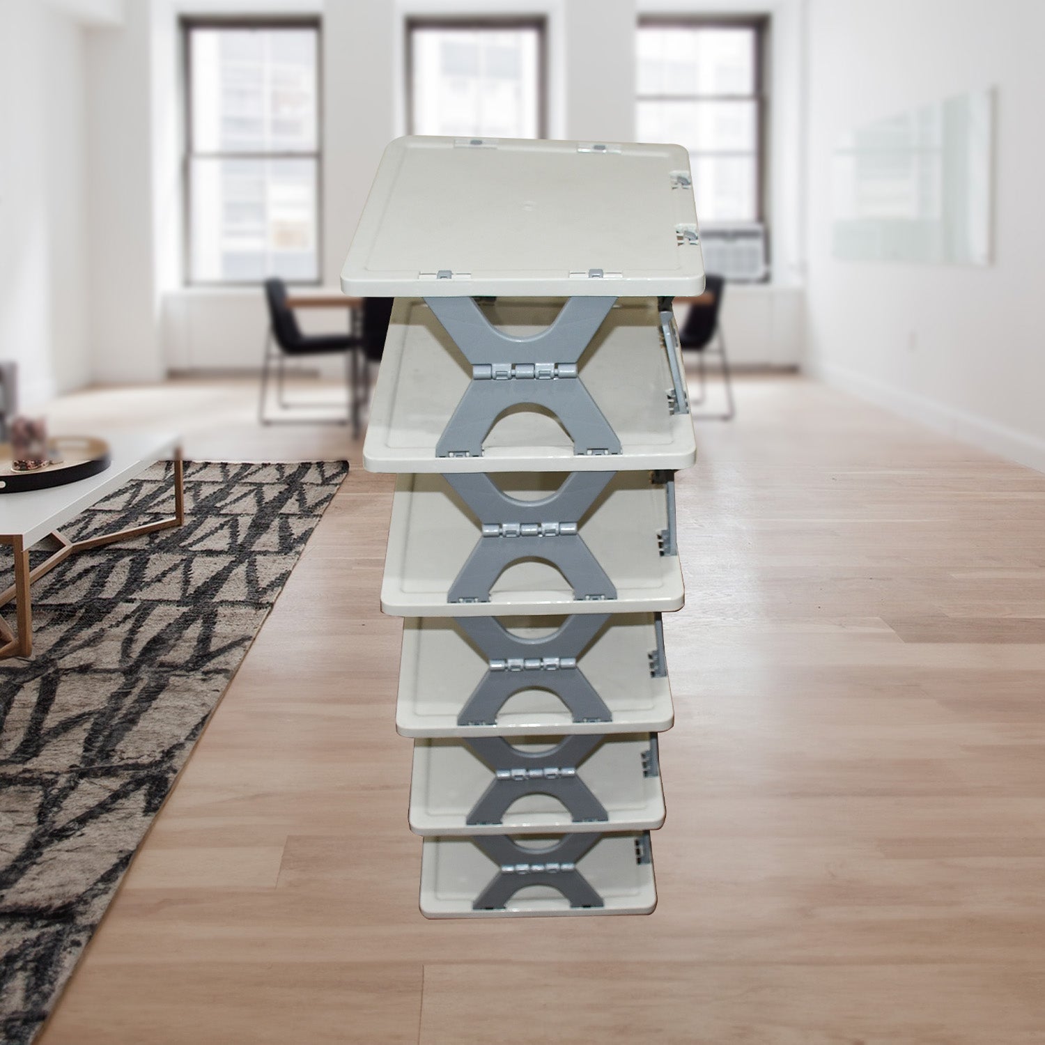 ALVENZA Foldable Shoe Rack 6-Layer – Space-Saving Organizer | Organivo