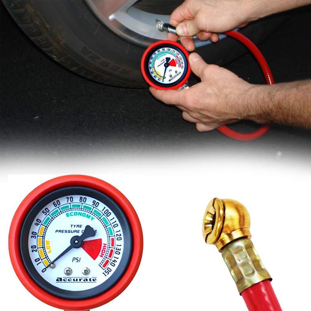 ALVENZA Tire Inflator Gauge – Heavy Duty Car Tyre Air Pressure | Carivox