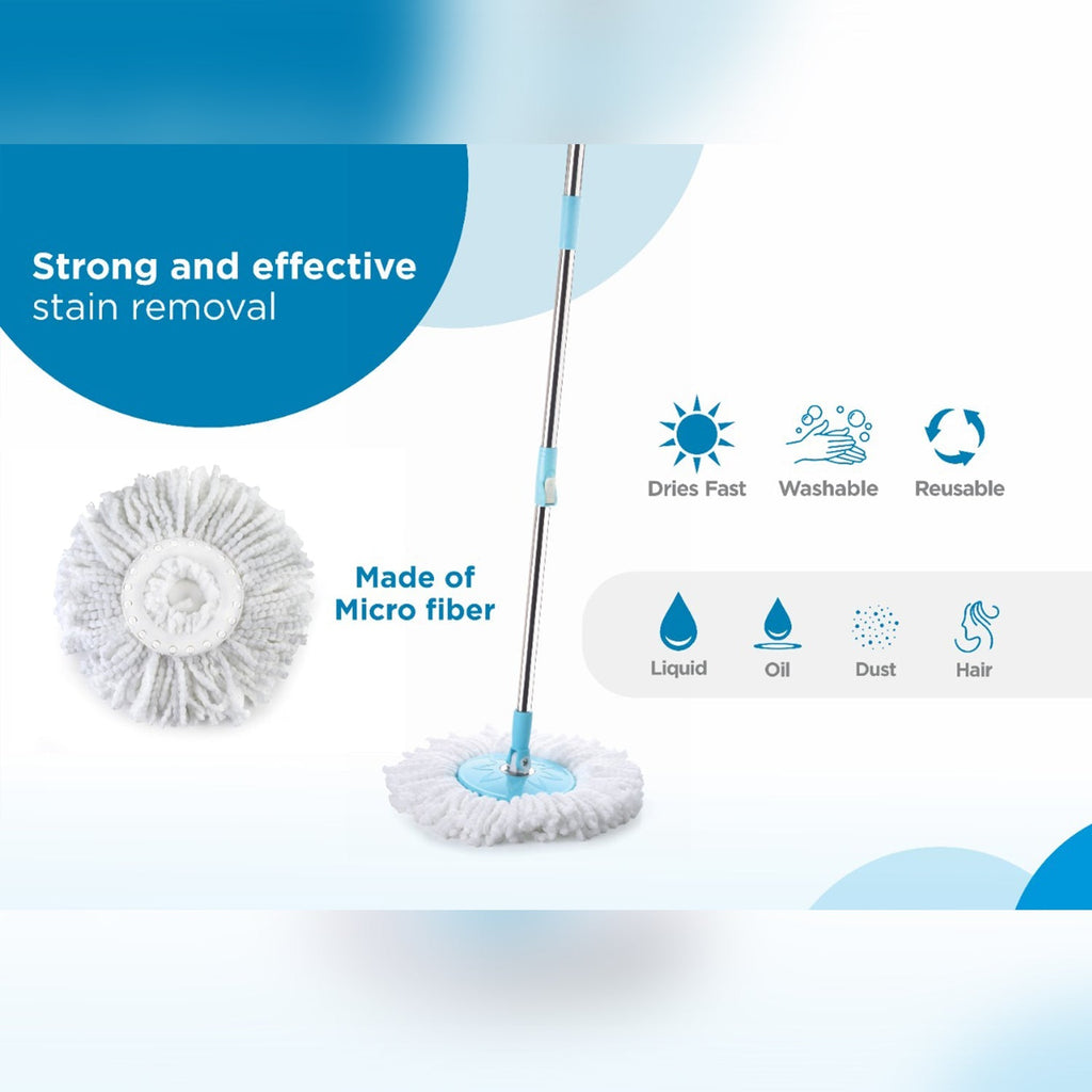 ALVENZA Spin Mop – Bigger Wheels & Auto Fold Handle | Ganesh