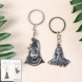 ALVENZA Lord Shiva Metal Keychain Set – Durable Spiritual Key Rings (2 Pc)