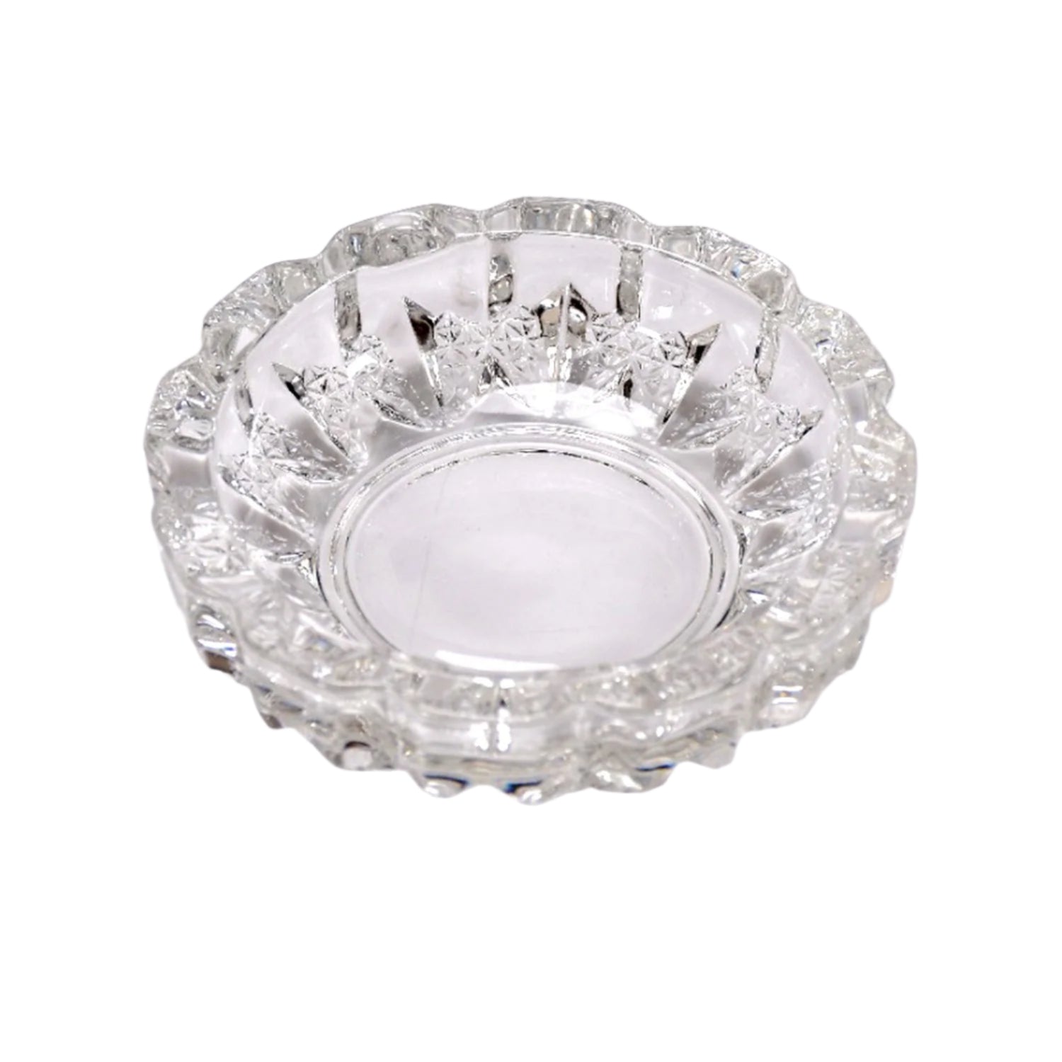 Crystal Glass Ashtray Round Cigar & Cigarette | Styleva - Detail View 7