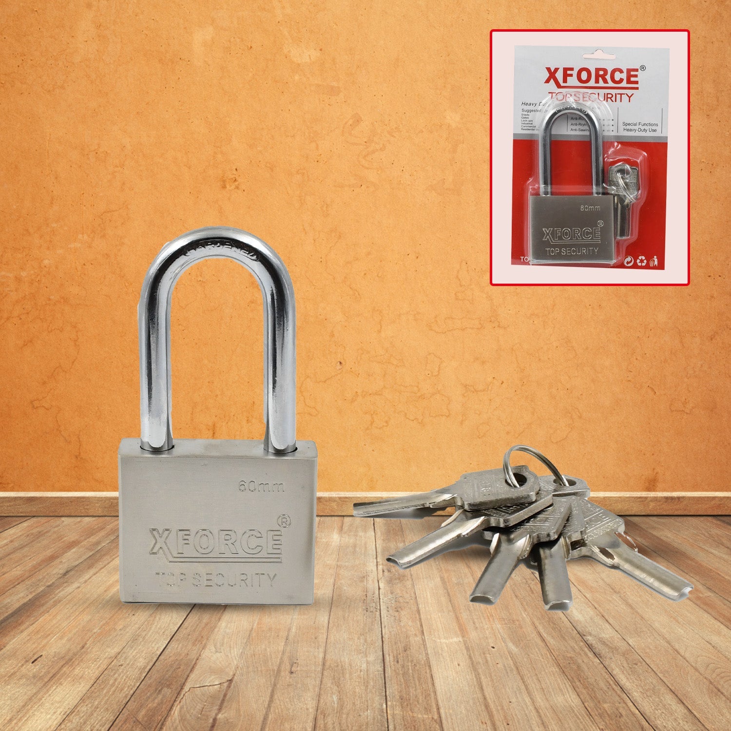 ALVENZA Solid Padlock 60mm – Heavy-Duty Brass Security Lock | Safelix