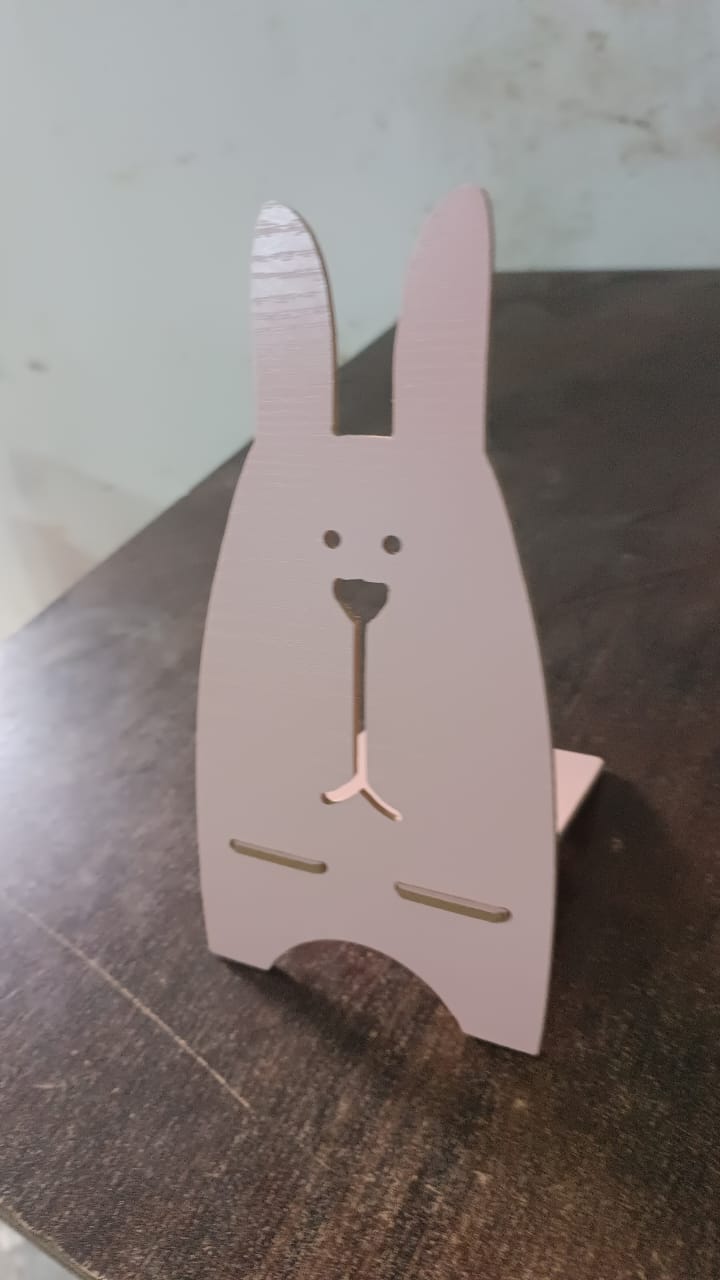 ALVENZA Wooden Rabbit Mobile Stand – Cute Desk Holder | PHOBIA