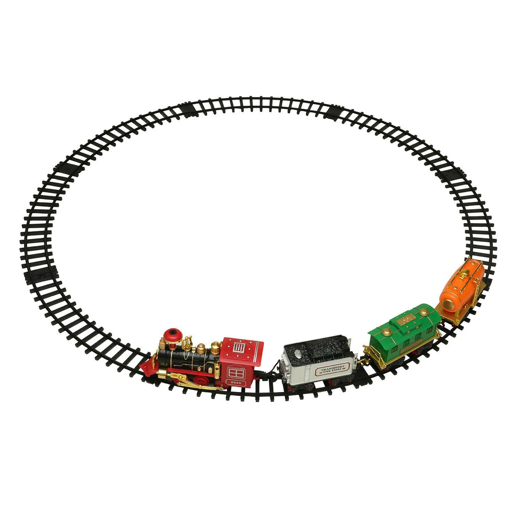 ALVENZA Electric Choo Choo Train Set – Realistic Smoke & Sound Effects