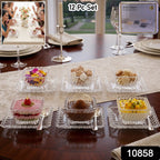 ALVENZA Glassware Serving Set – Elegant 12-Piece Snack & Dessert Plate Collection