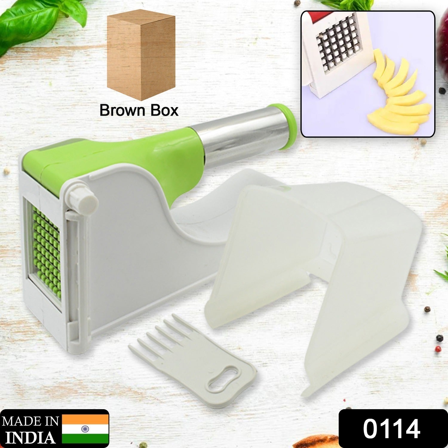 ALVENZA French Fry Chipser – Virgin Plastic Potato Slicer | ChefAura