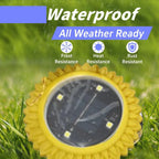 Solar Ground Lights Waterproof LED Pathway Illumination - Front View