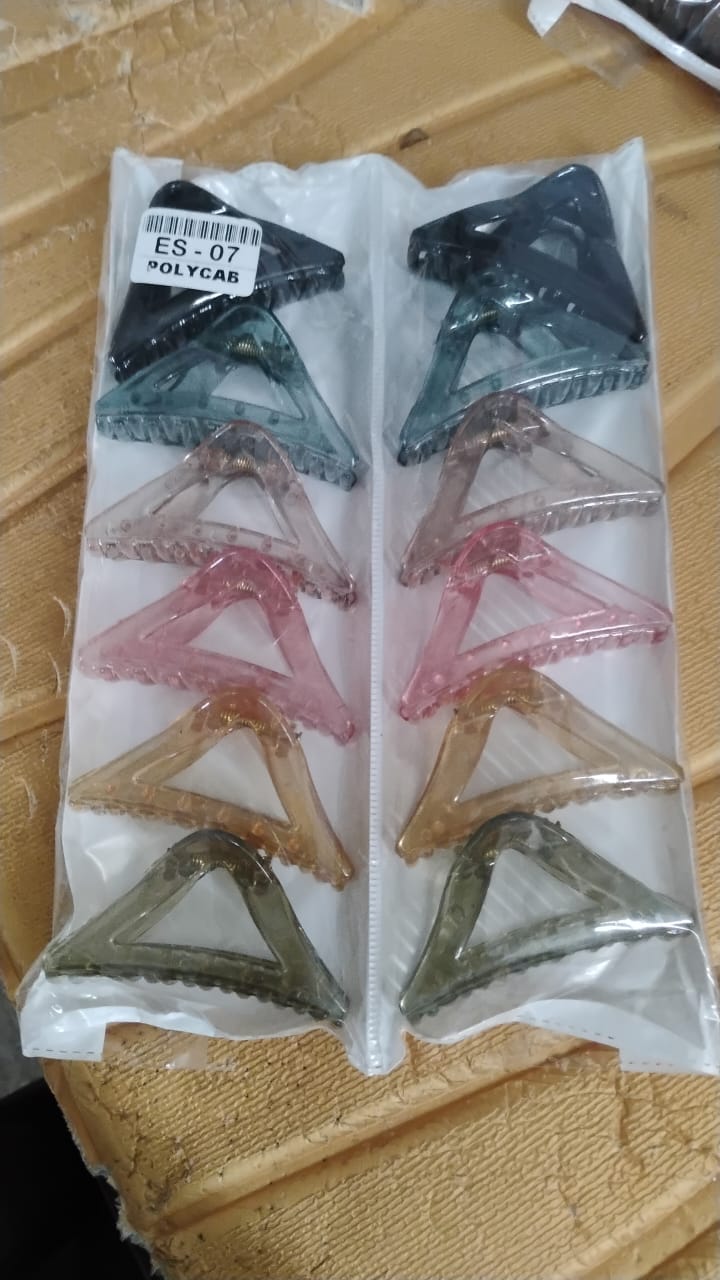 Triangle Hair Claw Clip – Durable 12 Pc Mix Color Set