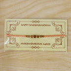 ALVENZA Beautiful Silver Style Rakhi with Soft Beads, Stone Detail and Premium Festive Look