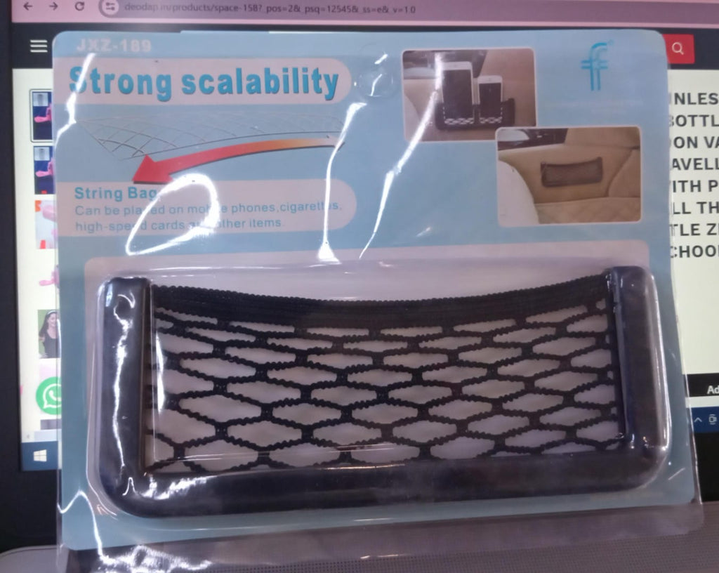 ALVENZA Car Seat Organizer – Mesh Storage for Phone & Purse | Velvet Wheels