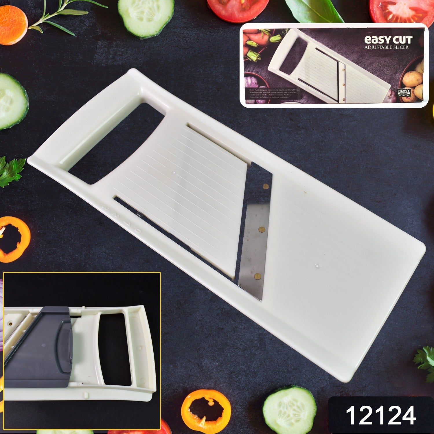 Adjustable Vegetable Slicer Effortless Slicing | Quickslice - Side View