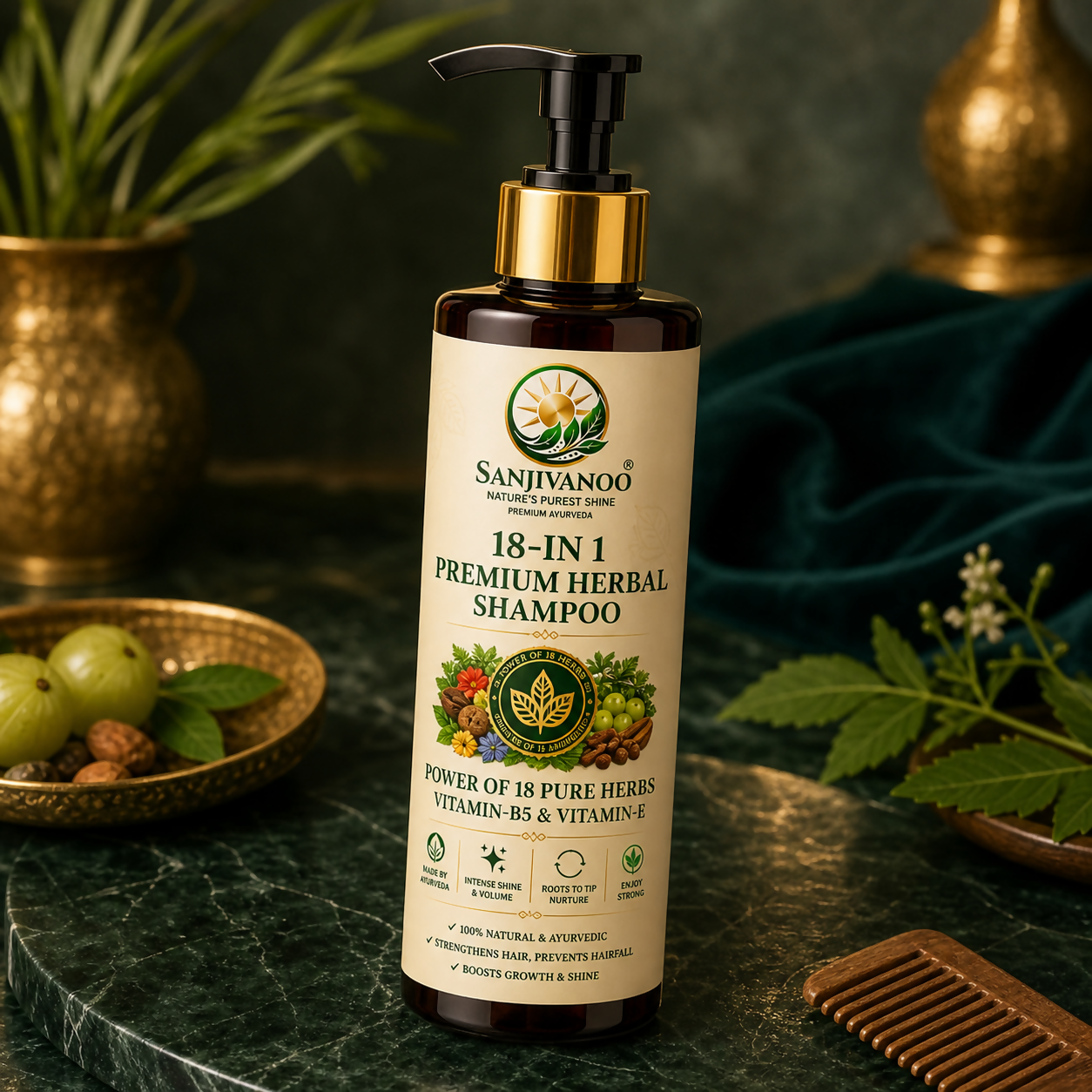 Sanjivanoo 18 In 1 Premium Herbal Shampoo Ayurvedic Hair Care (200ml)